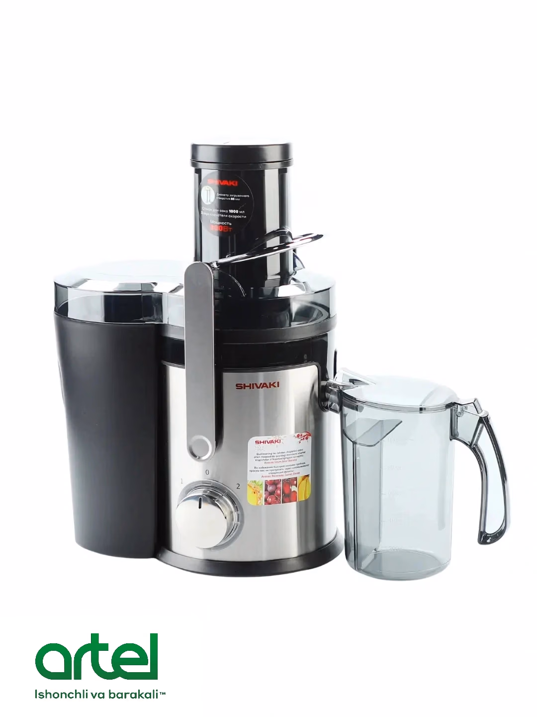 Sharbat chiqargich Shivaki JM-630, 1000 ml, 800 Vt, kumushrang-qora