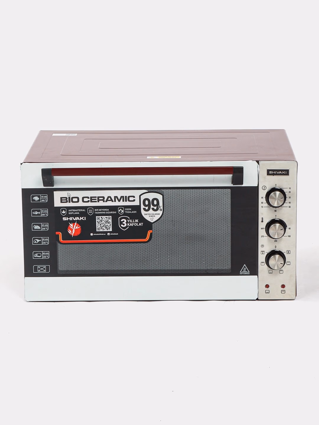Mini pech Shivaki MD-4218L, bio-keramika, qizil