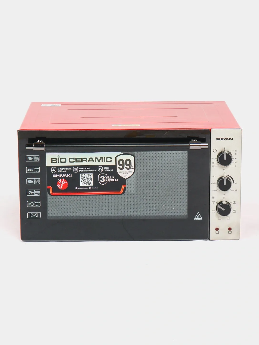 Mini pech Shivaki MD-4218L, bio-keramika, qizil