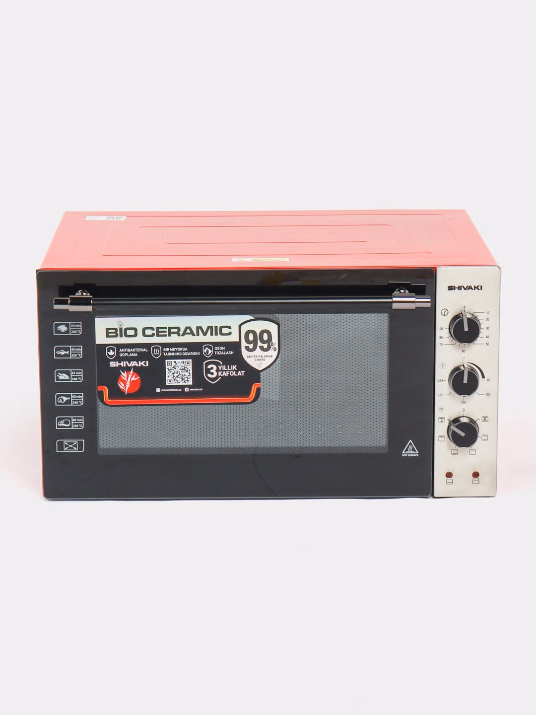Mini pech Shivaki MD-4218L, bio-keramika, qizil - 3