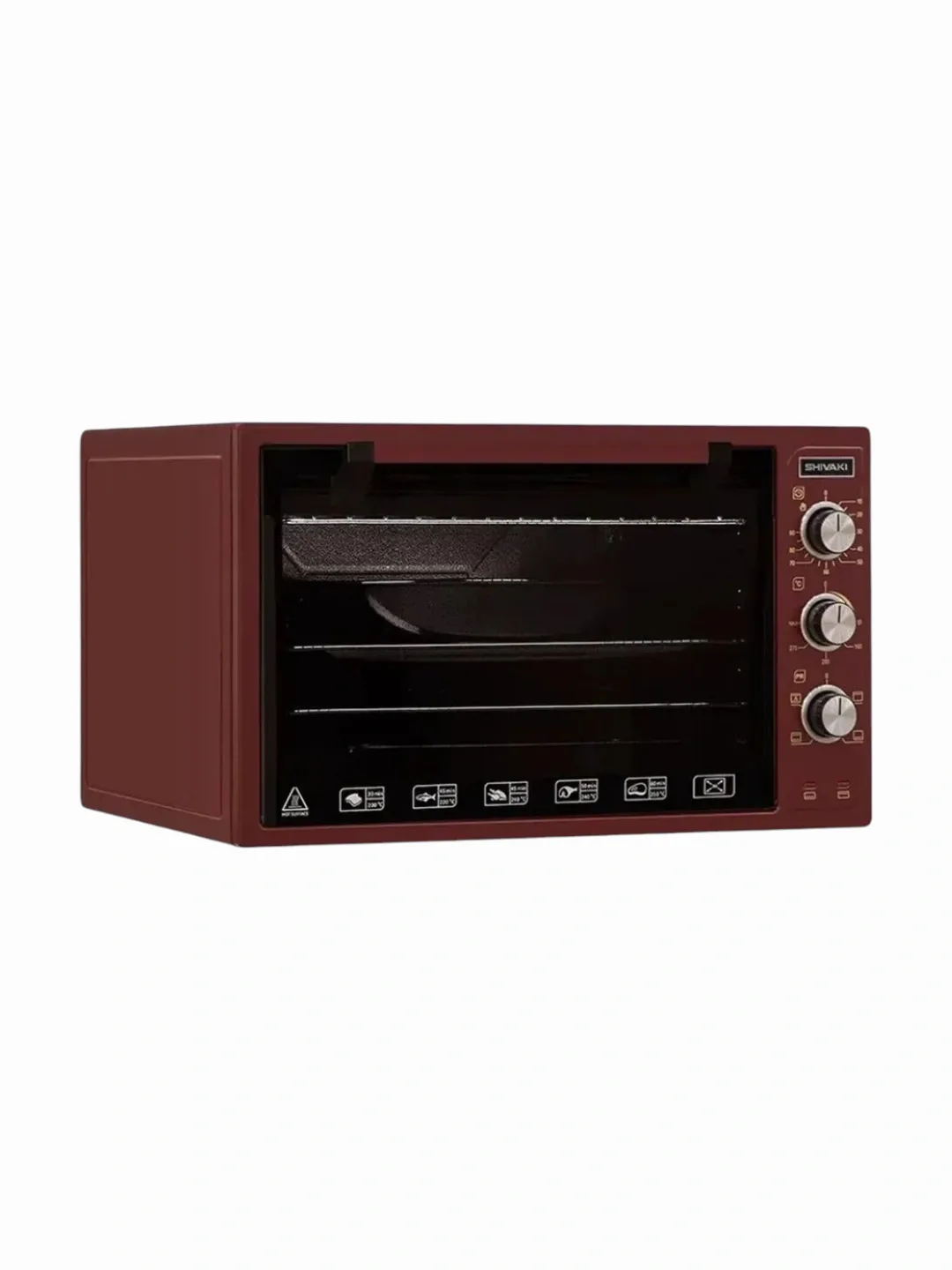 Mini pech Shivaki MD-3618 Lux, 36 L, 1400 Vt, konveksiya, to'q qizil