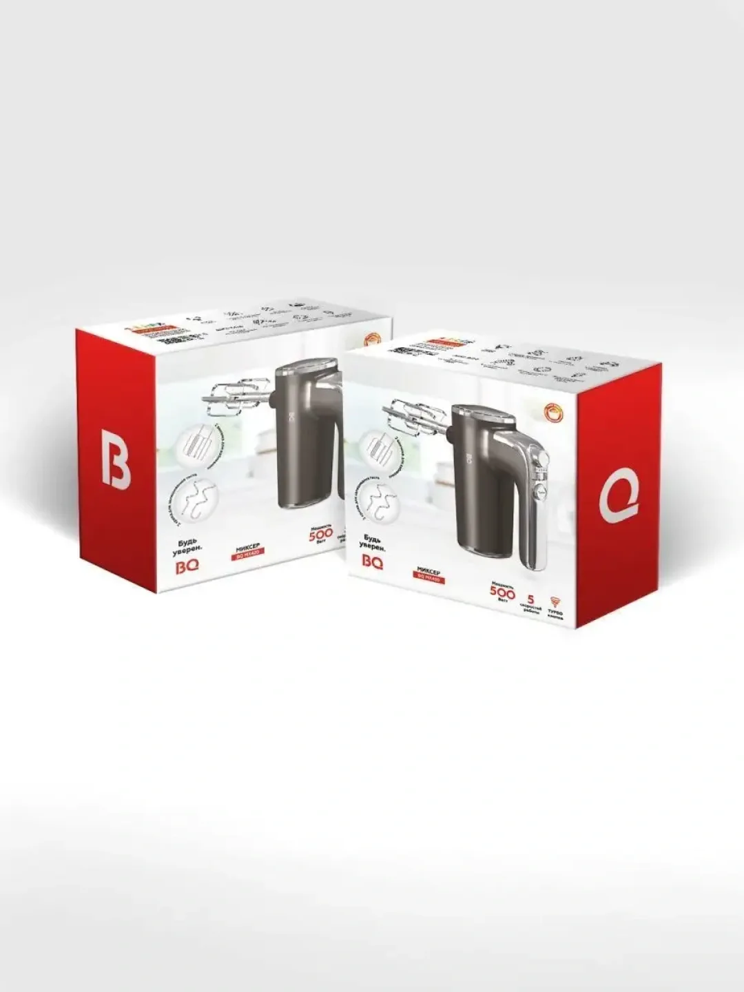 Qo'l mikseri BQ BQ-MX420 Turbo, 500 Vt, kulrang
