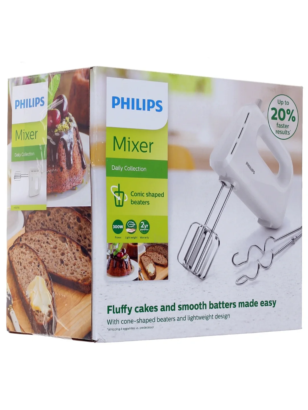 Qo'l mikseri Philips HR3705/00, 300 Vt, oq