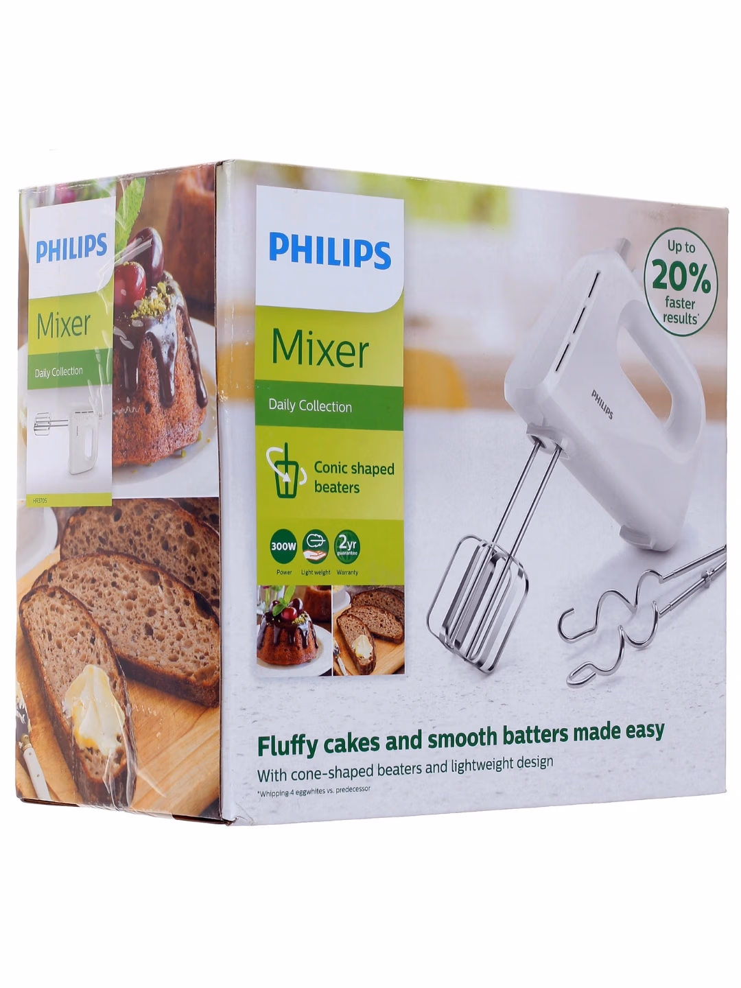 Qo'l mikseri Philips HR3705/00, 300 Vt, oq - 11
