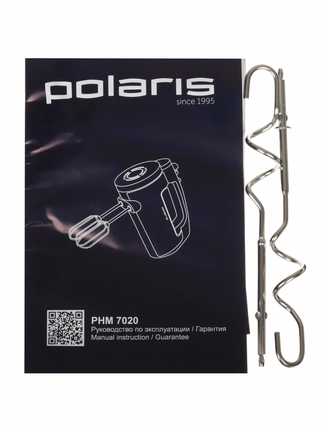 Qo'l mikseri Polaris PHM 7020, 5 tezlik, qora-kumush - 7