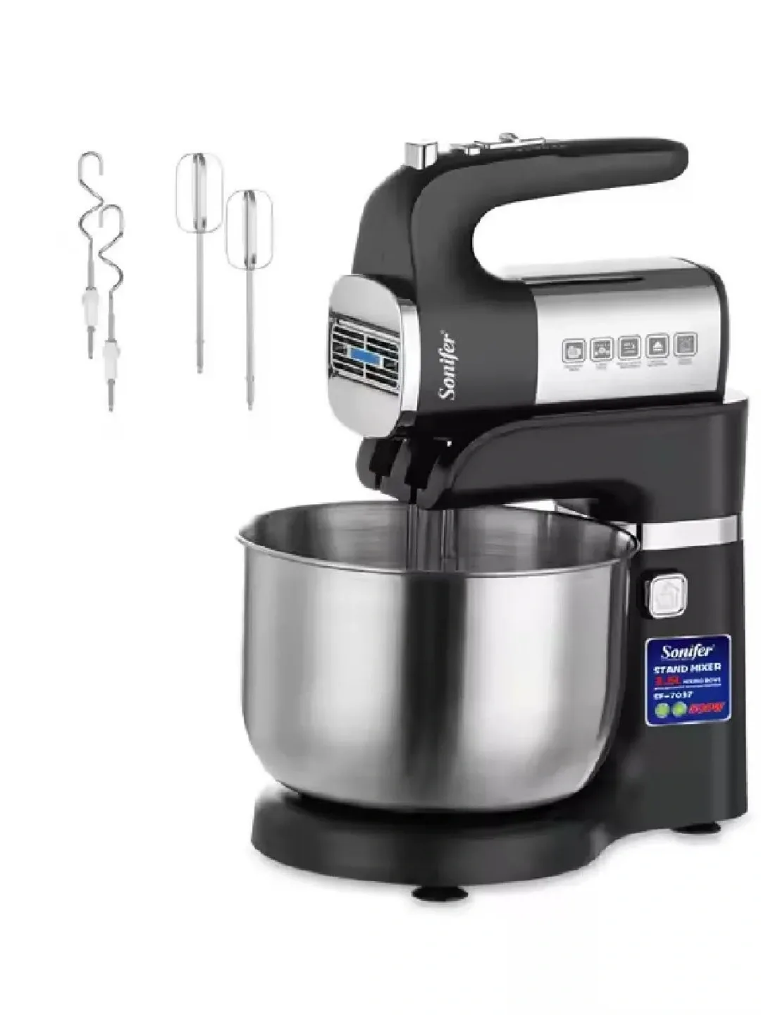 Planetar mikser Sonifer SF-7037, 3.5 L, qora