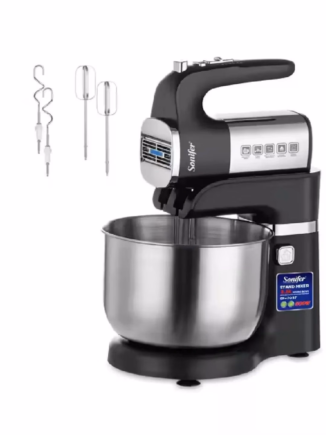 Planetar mikser Sonifer SF-7037, 3.5 L, qora - 2