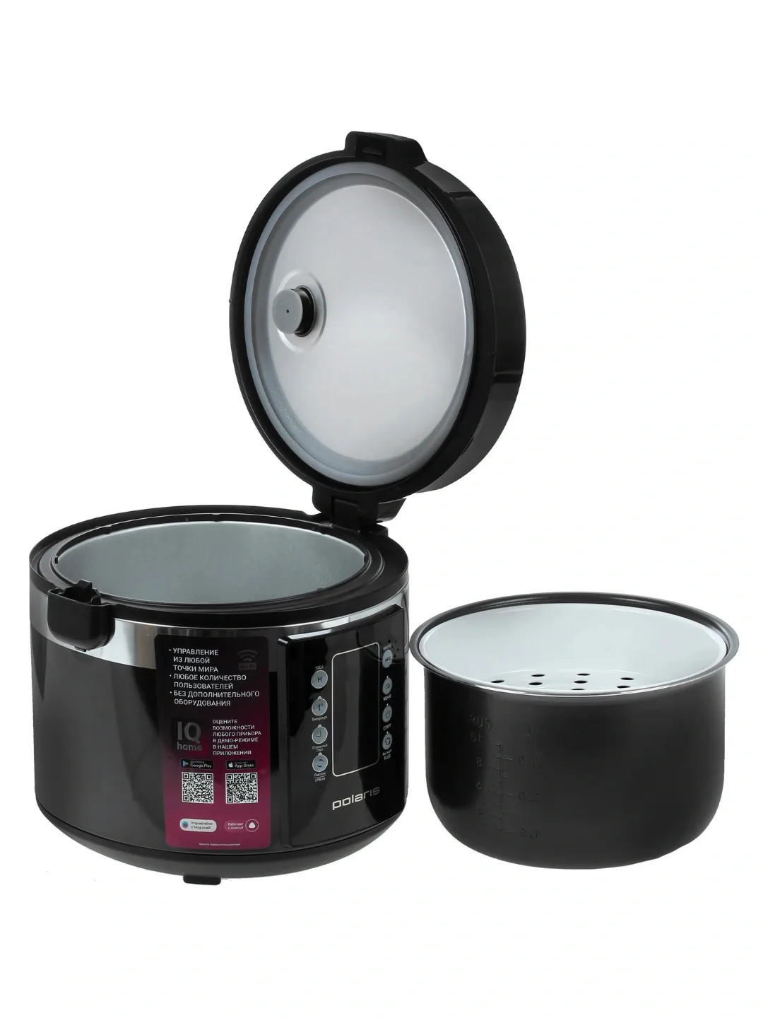 Aqlli multivarka Polaris PMC 0528 WiFi, 40 ta dastur, qora