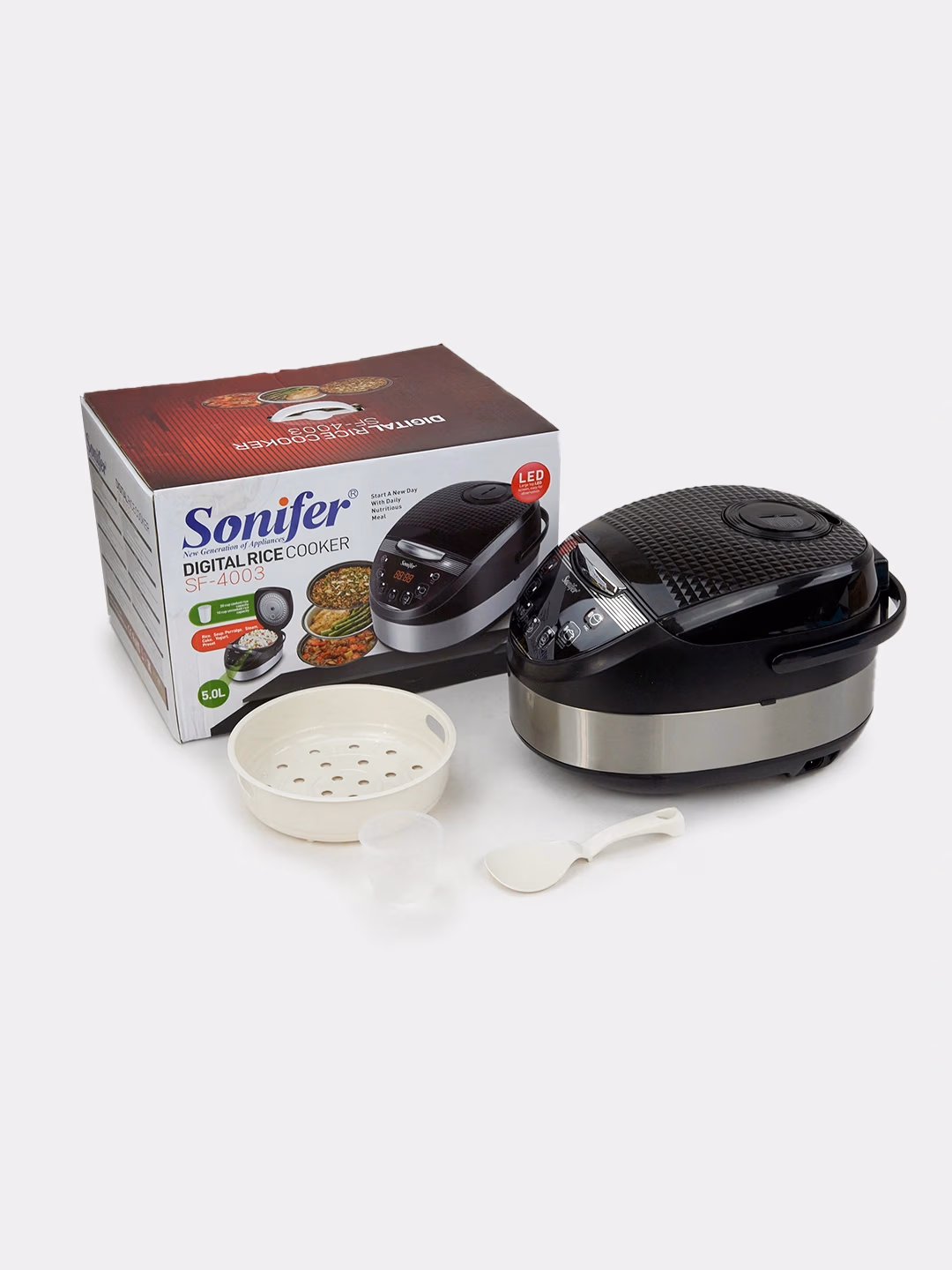 Multivarka-guruch pishirgich Sonifer SF-4003, 5 L, qora - 5