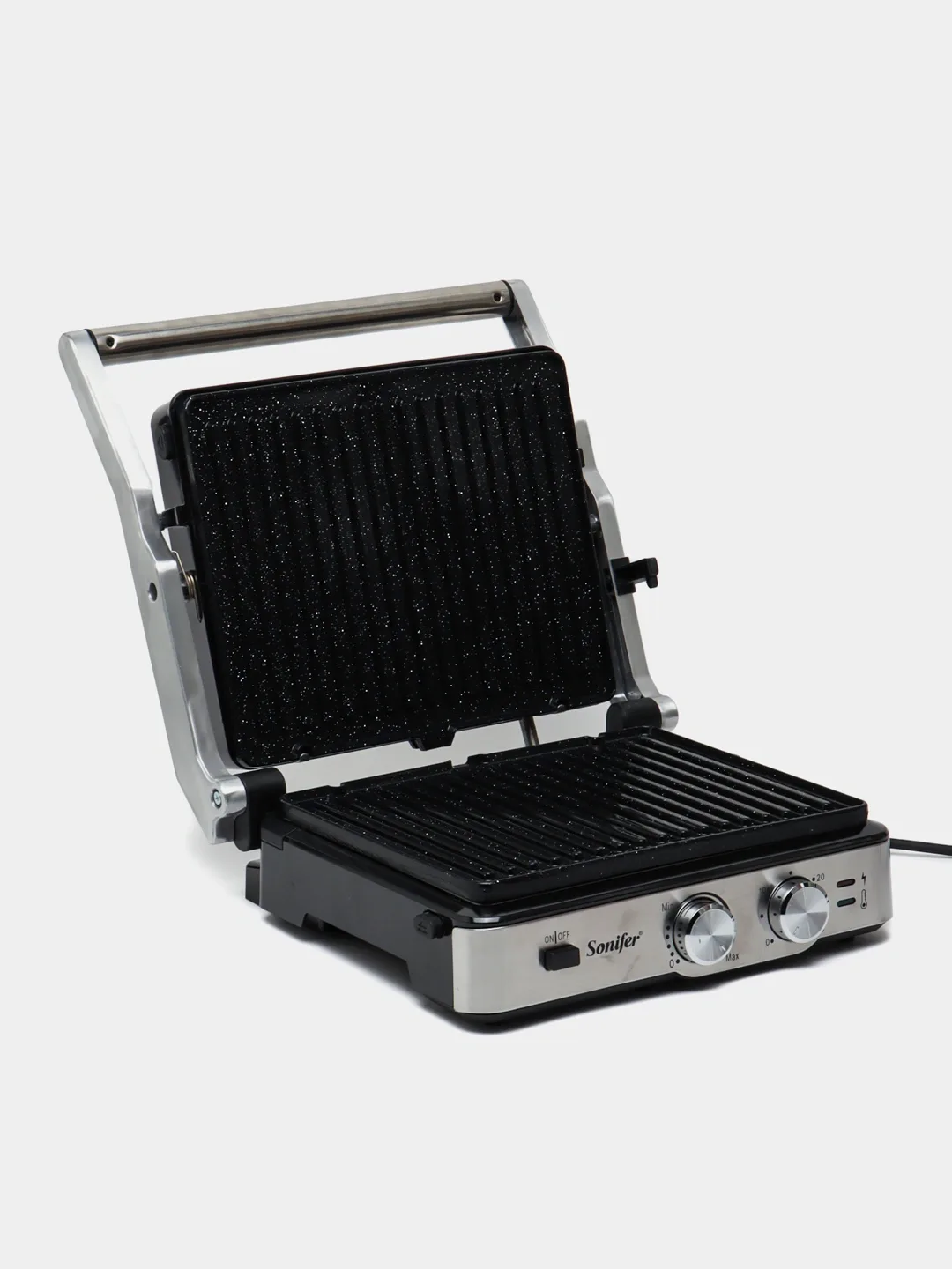 Elektr gril-panini Sonifer SF-6152, qora-kumush