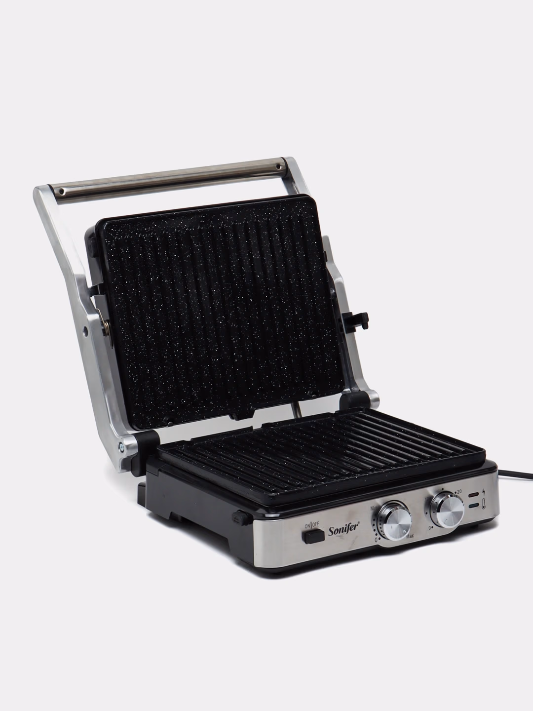 Elektr gril-panini Sonifer SF-6152, qora-kumush