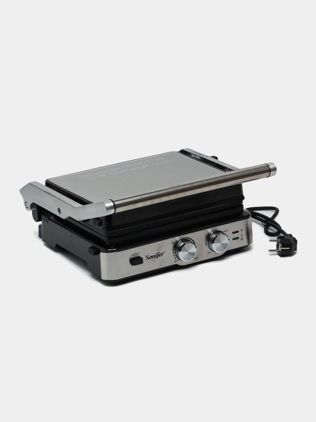 Elektr gril-panini Sonifer SF-6152, qora-kumush