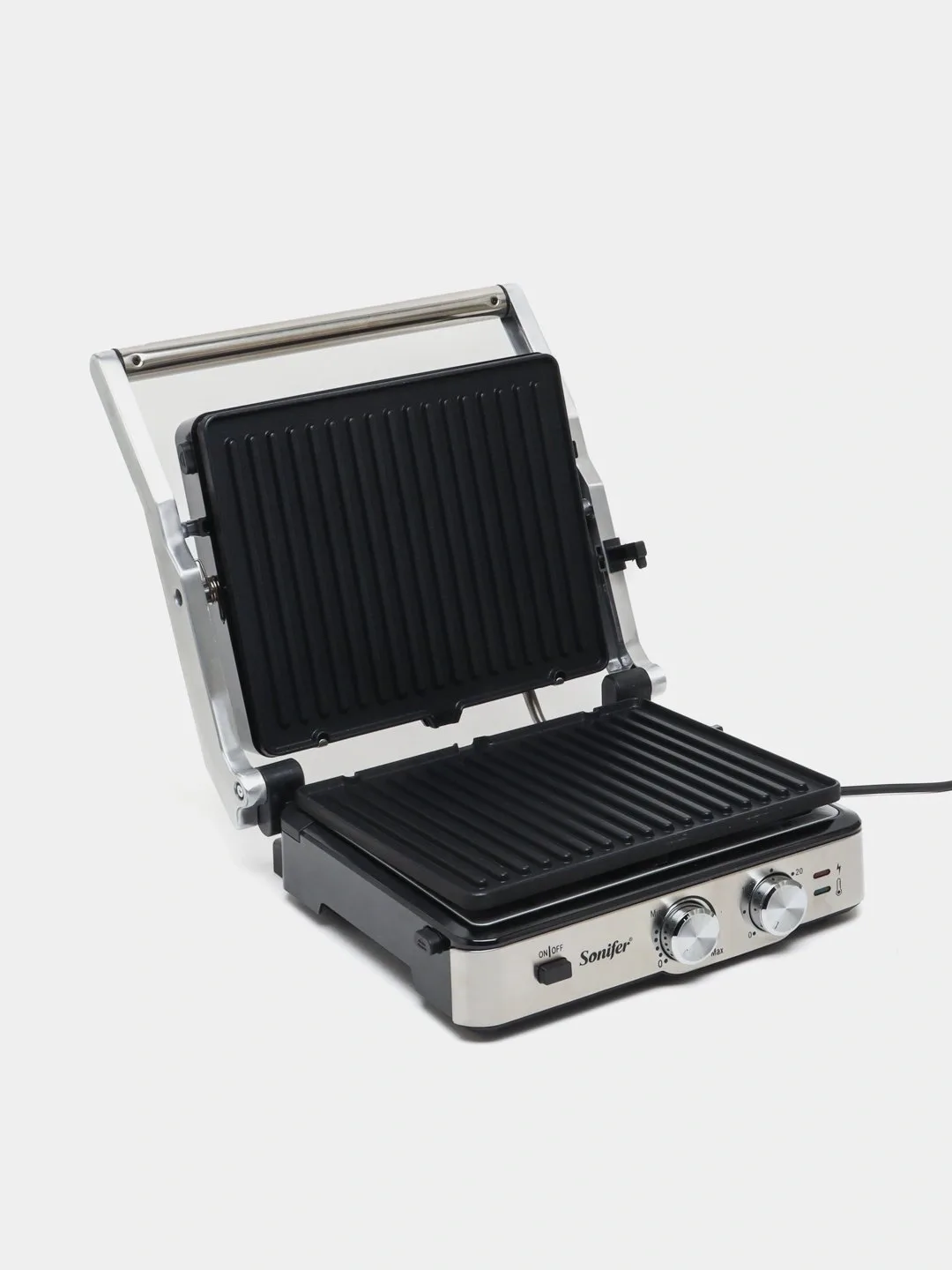 Elektr gril-panini Sonifer SF-6152, qora-kumush