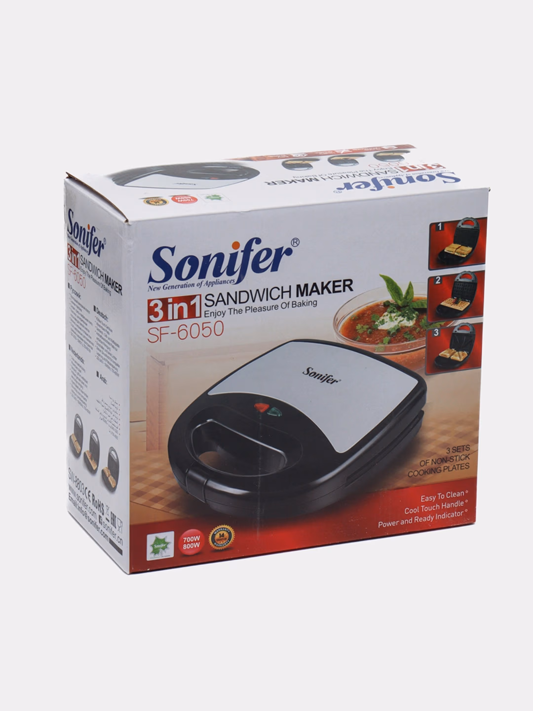 Multibaker Sonifer SF-6050 2 tasi 1 da, qora - 5