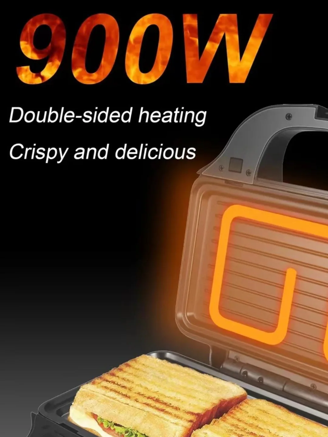 Multibaker Sonifer SF-6056 3 tasi 1 da, 900 Vt, qora