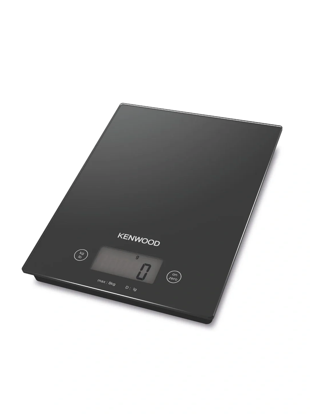 Elektron oshxona tarozisi Kenwood, sensorli, 8 kg gacha, qora