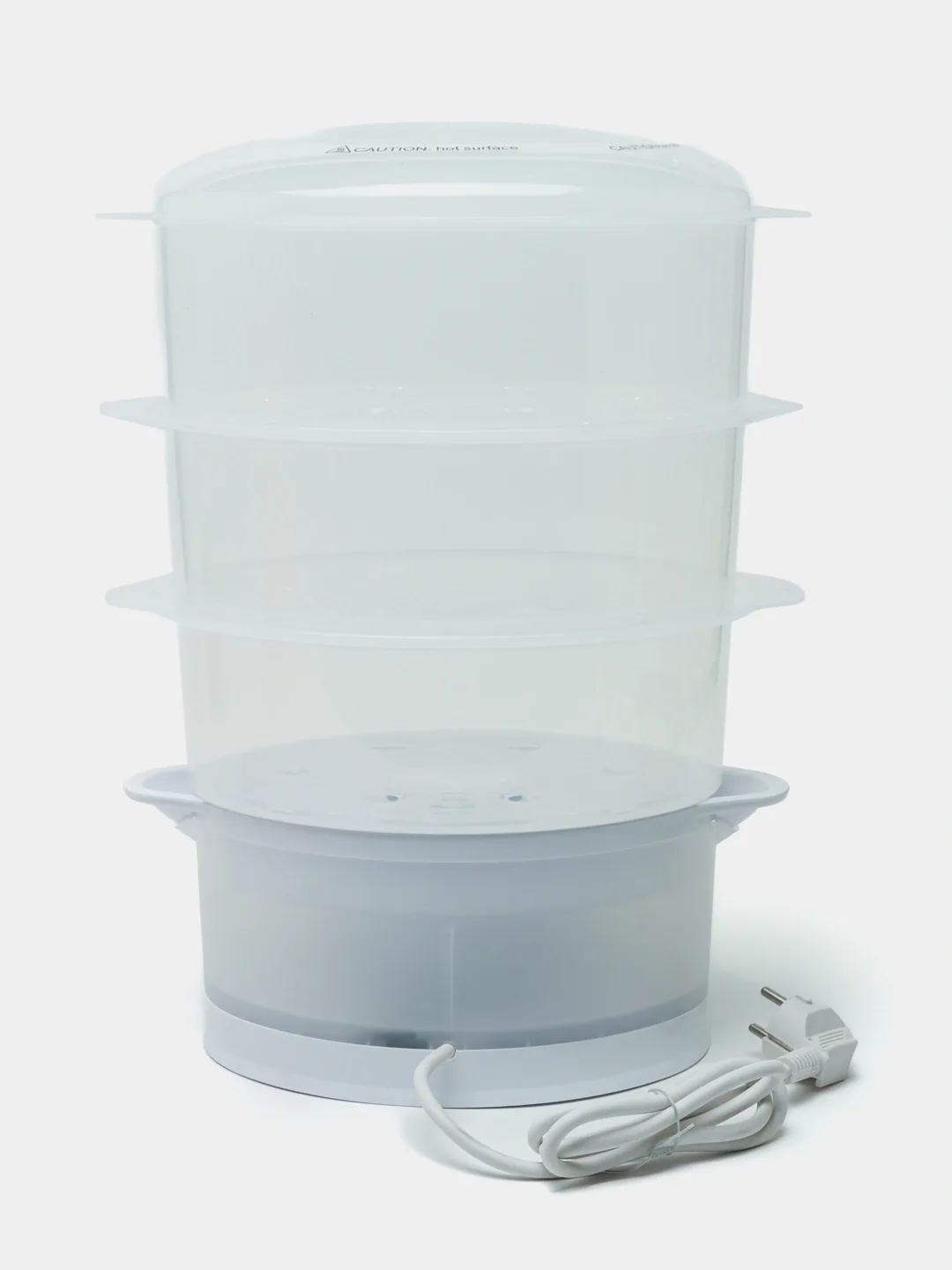 Elektr bug'pishirgich DEXP FS-900, 3 qavatli, 9 L, 800 Vt, oq