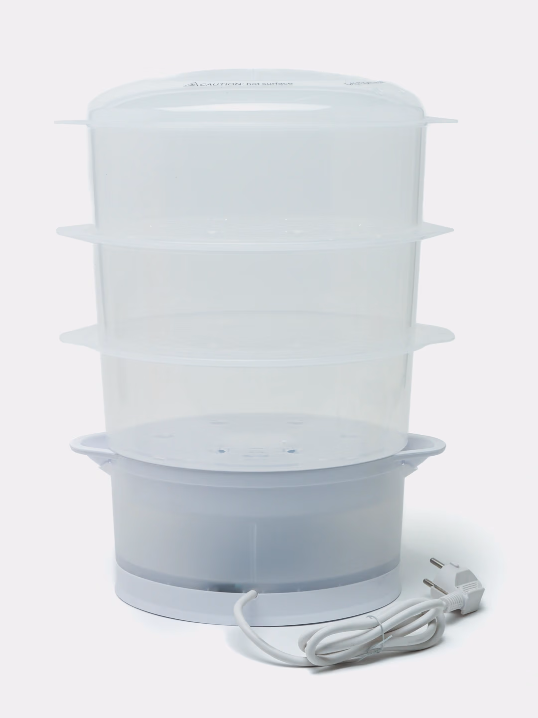 Elektr bug'pishirgich DEXP FS-900, 3 qavatli, 9 L, 800 Vt, oq - 3