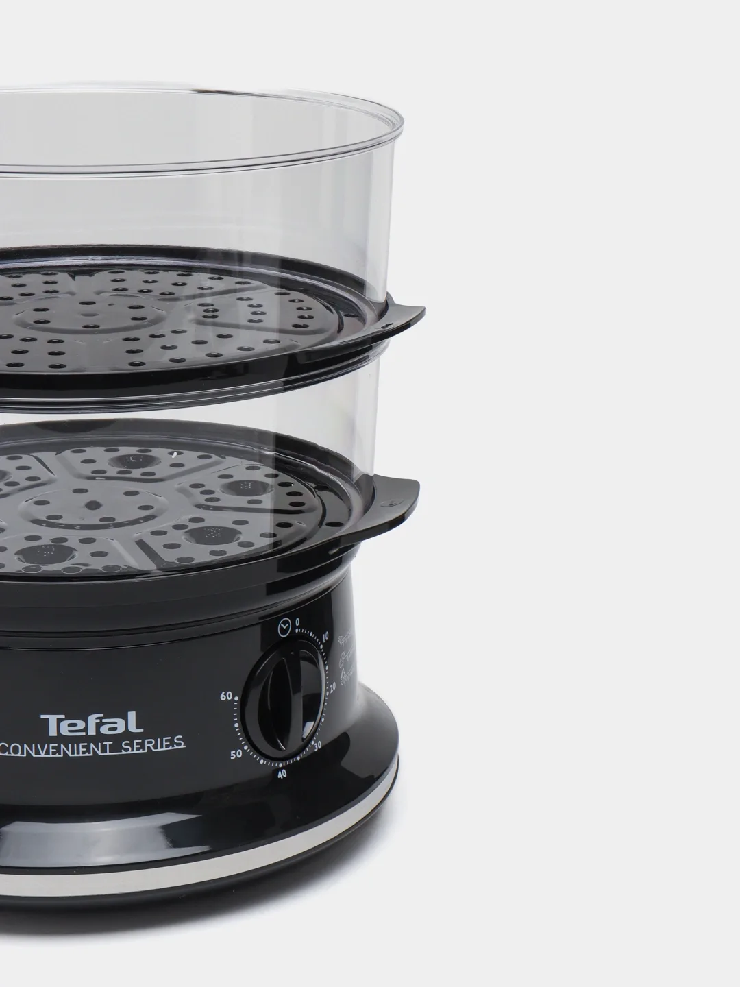 Elektr bug'pishirgich Tefal VC140131 2 qavatli, qora