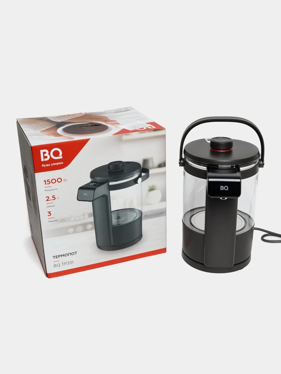 Termopot BQ TP331, 2.5 L, 1500 Vt, qora