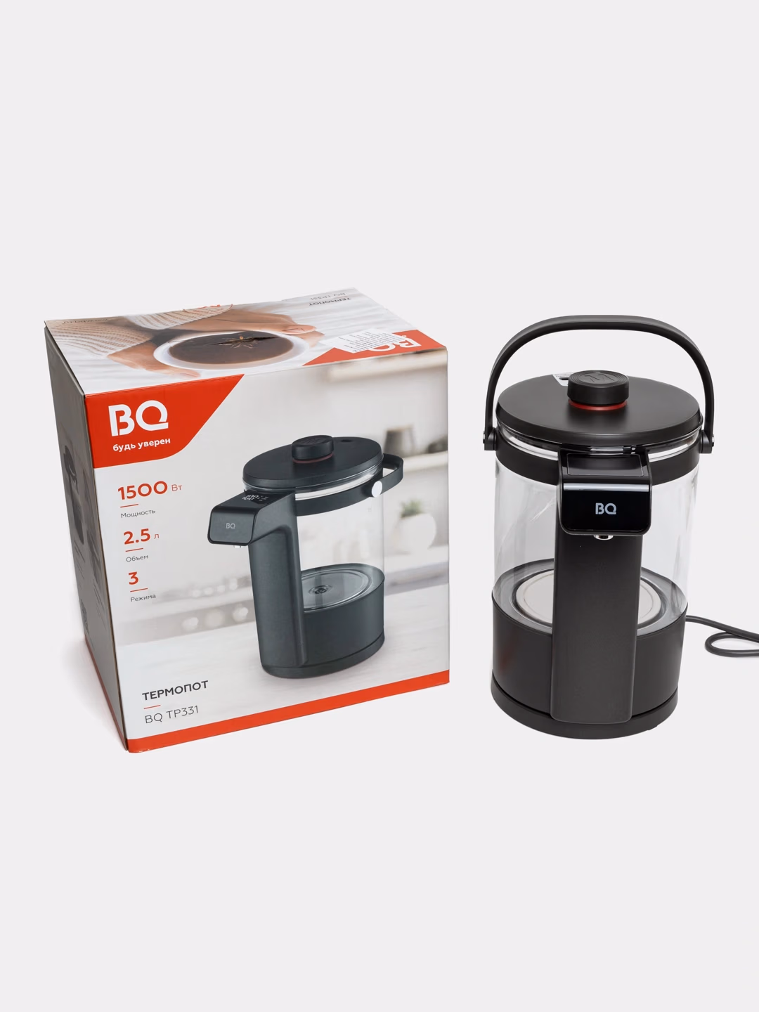 Termopot BQ TP331, 2.5 L, 1500 Vt, qora - 8