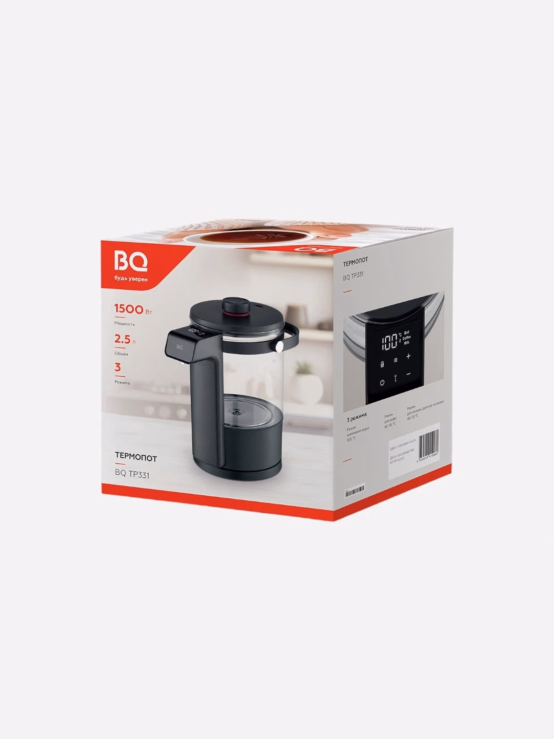 Termopot BQ TP331, 2.5 L, 1500 Vt, qora - 12
