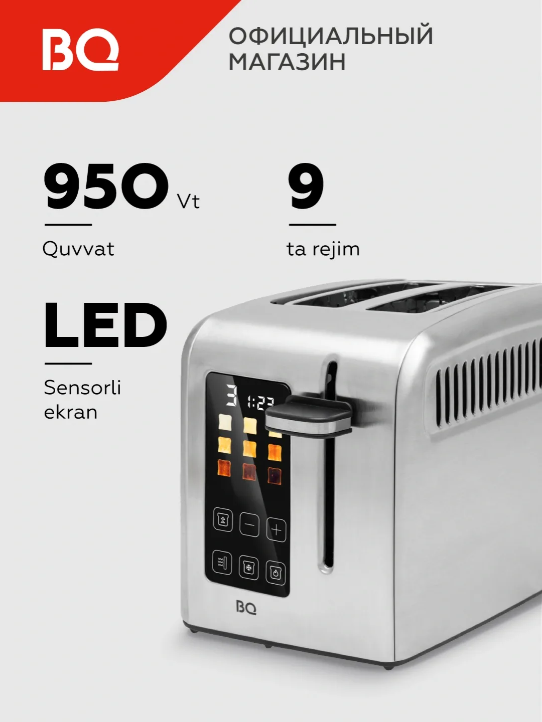 Toster BQ BQ-T2002, 950 Vt, kumushrang
