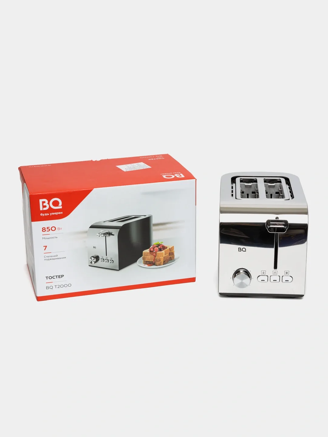 Toster BQ BQ-T2000, 850 Vt, qora-kumushrang