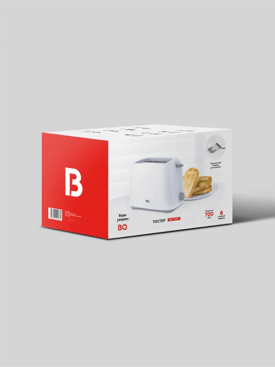 Toster BQ BQ-T1007, 700 Vt, qora-oq