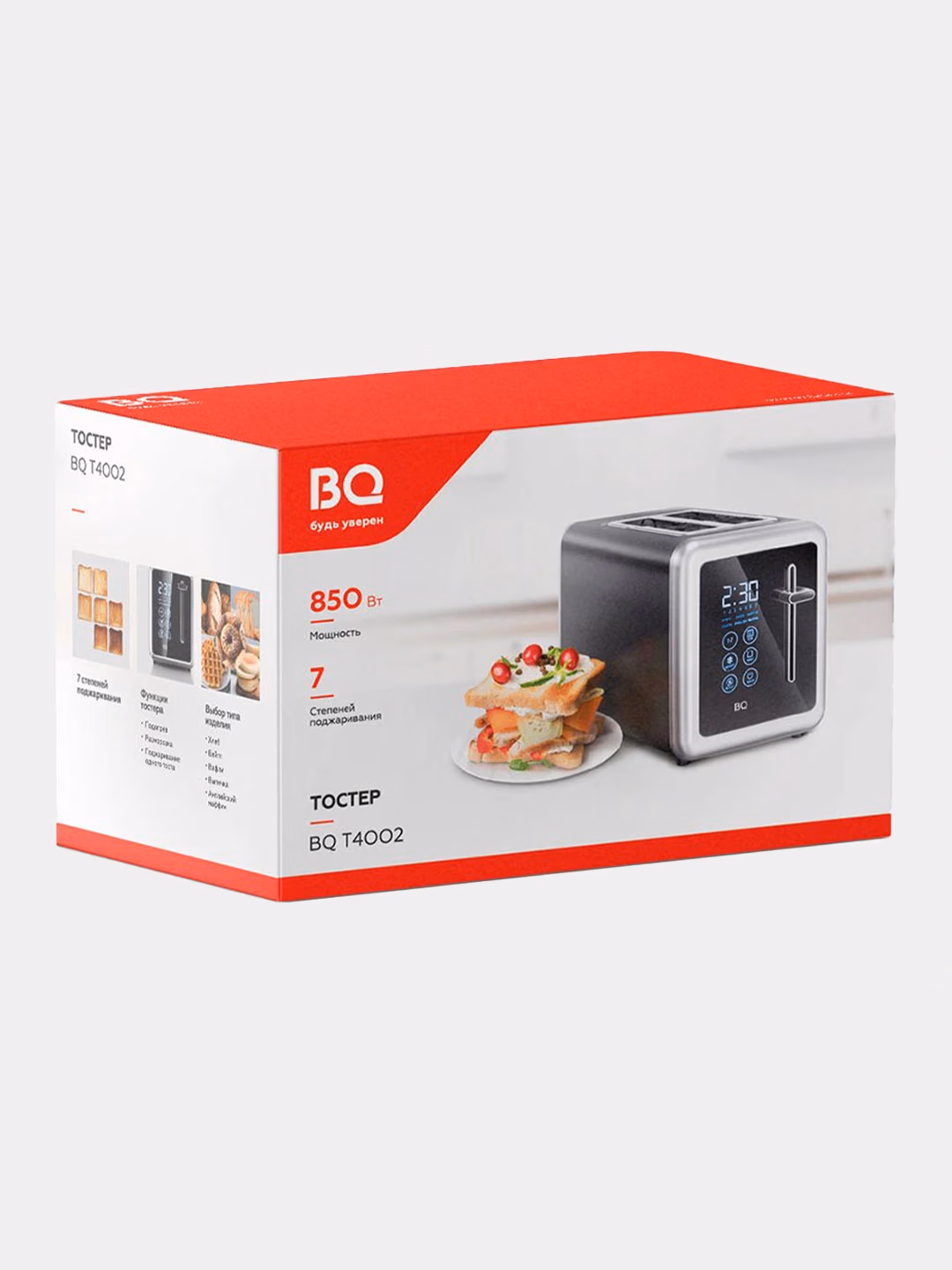 Toster BQ BQ-T4002, 850 Vt, kumushrang-qora - 9