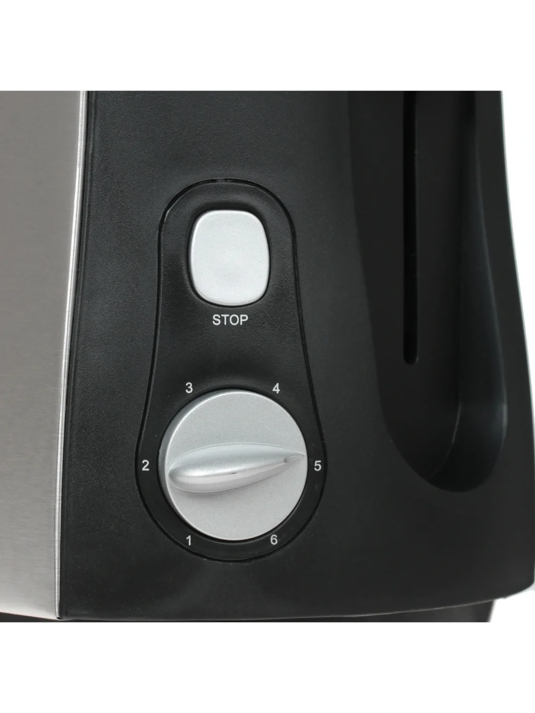 Toster Polaris PET 0812A, 800 Vt, qora-kumushrang