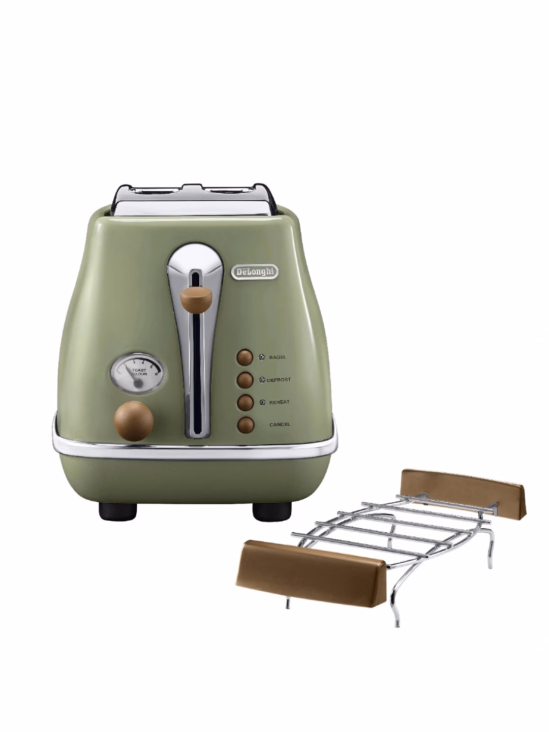 Toster De'Longhi Icona Vintage CTOV 2103, retro dizayn, yashil - 2