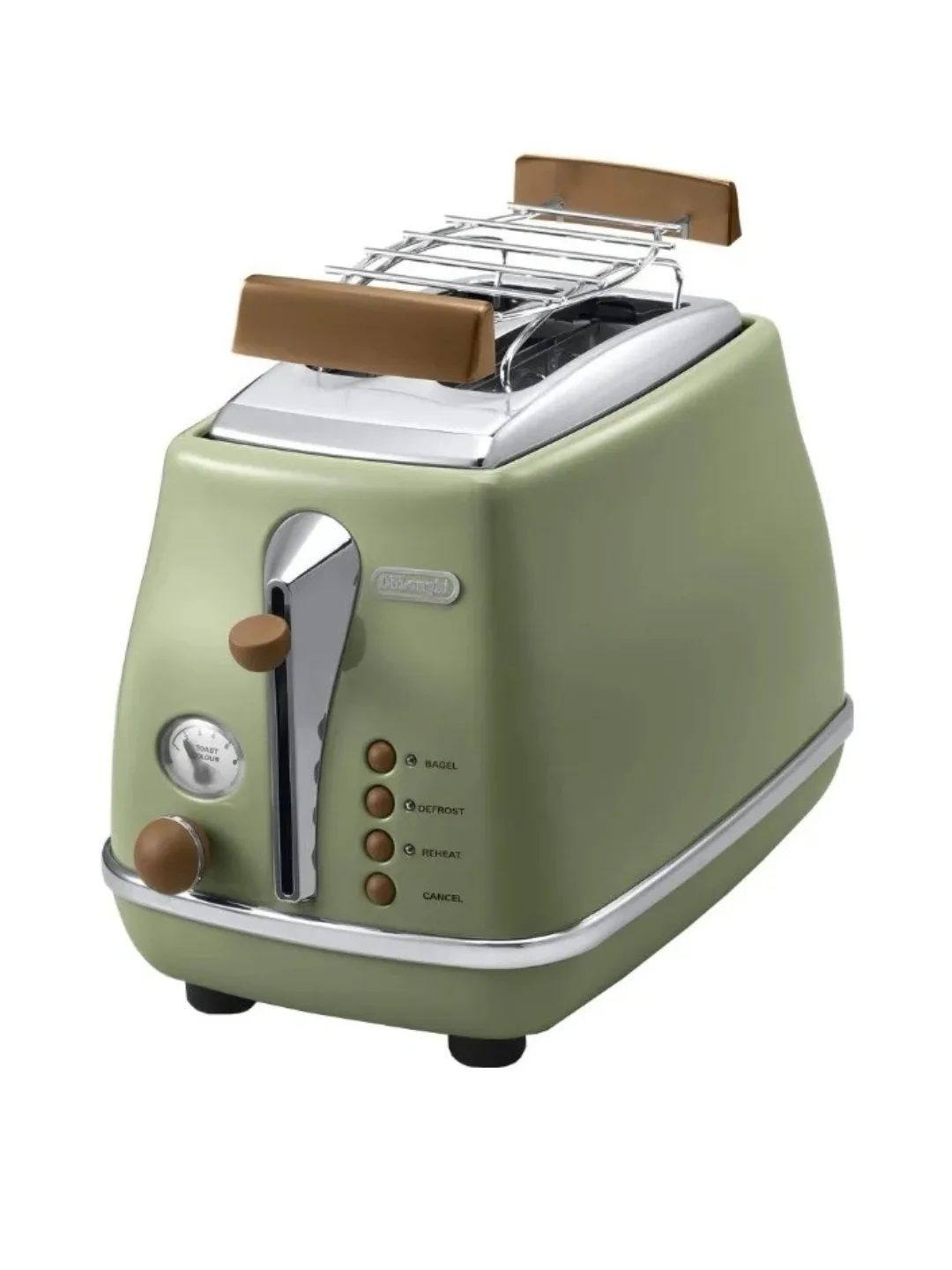 Toster De'Longhi Icona Vintage CTOV 2103, retro dizayn, yashil