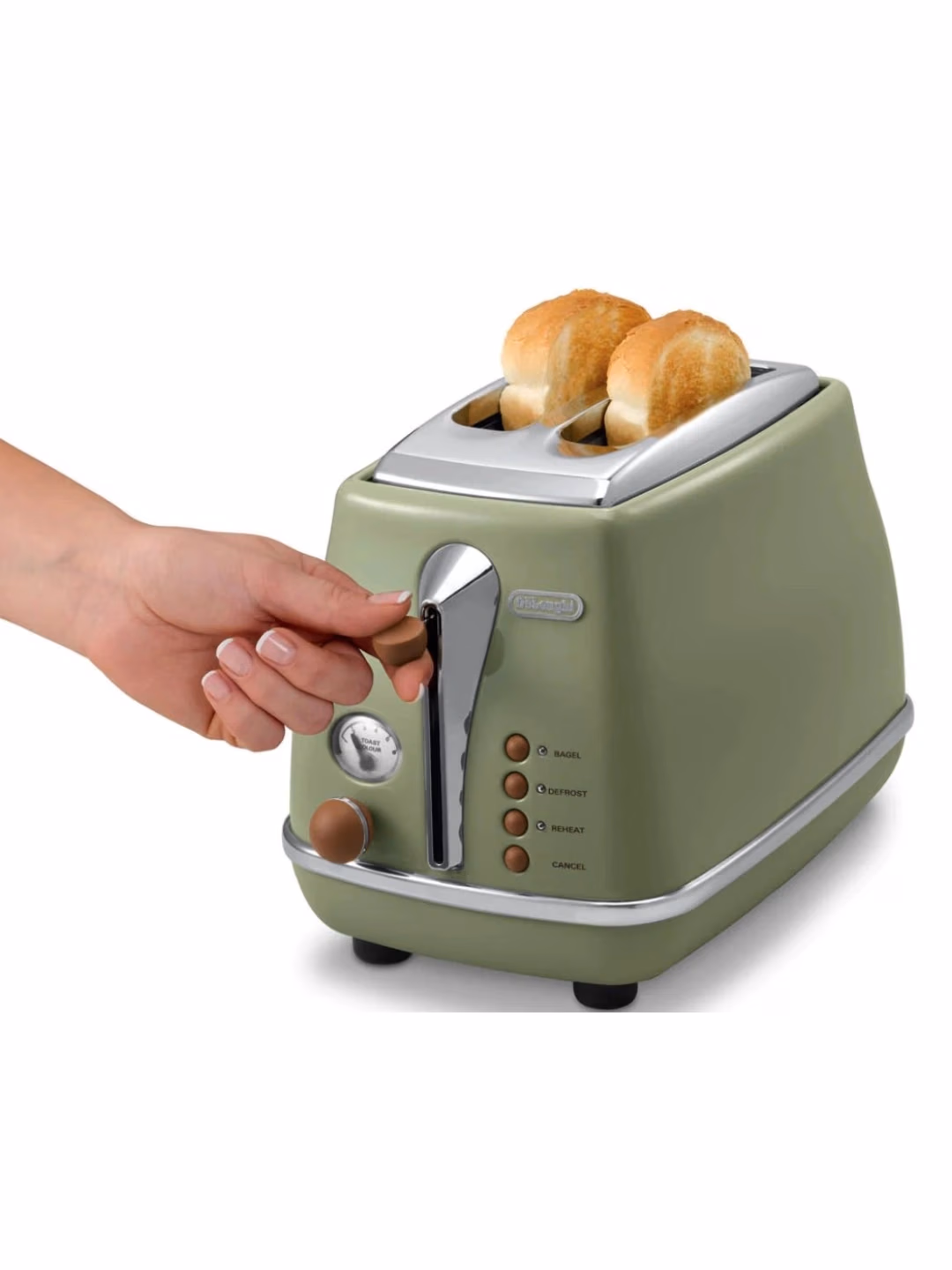 Toster De'Longhi Icona Vintage CTOV 2103, retro dizayn, yashil - 4