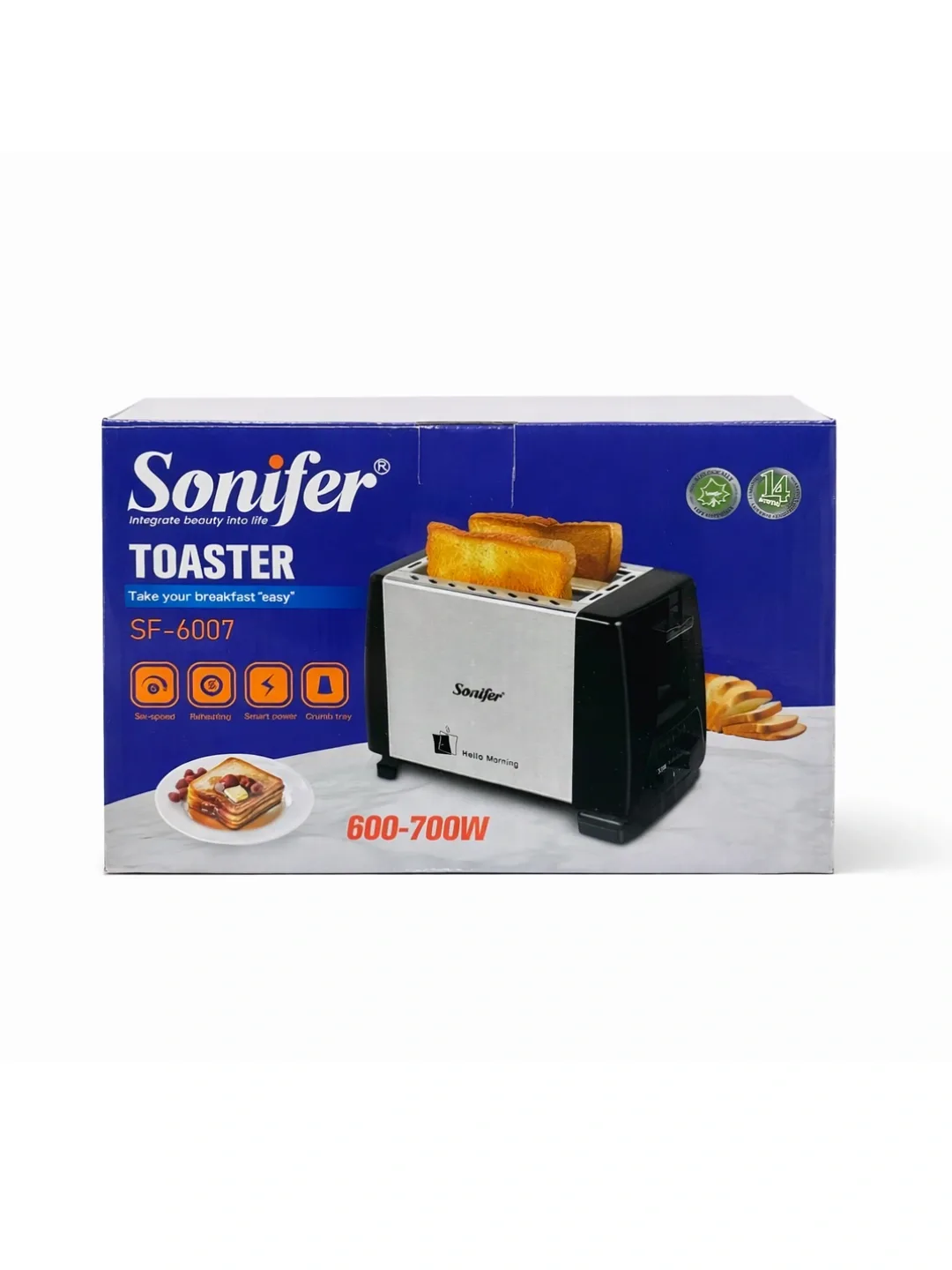 Toster Sonifer SF-6007, 700 Vt, kumushrang-qora