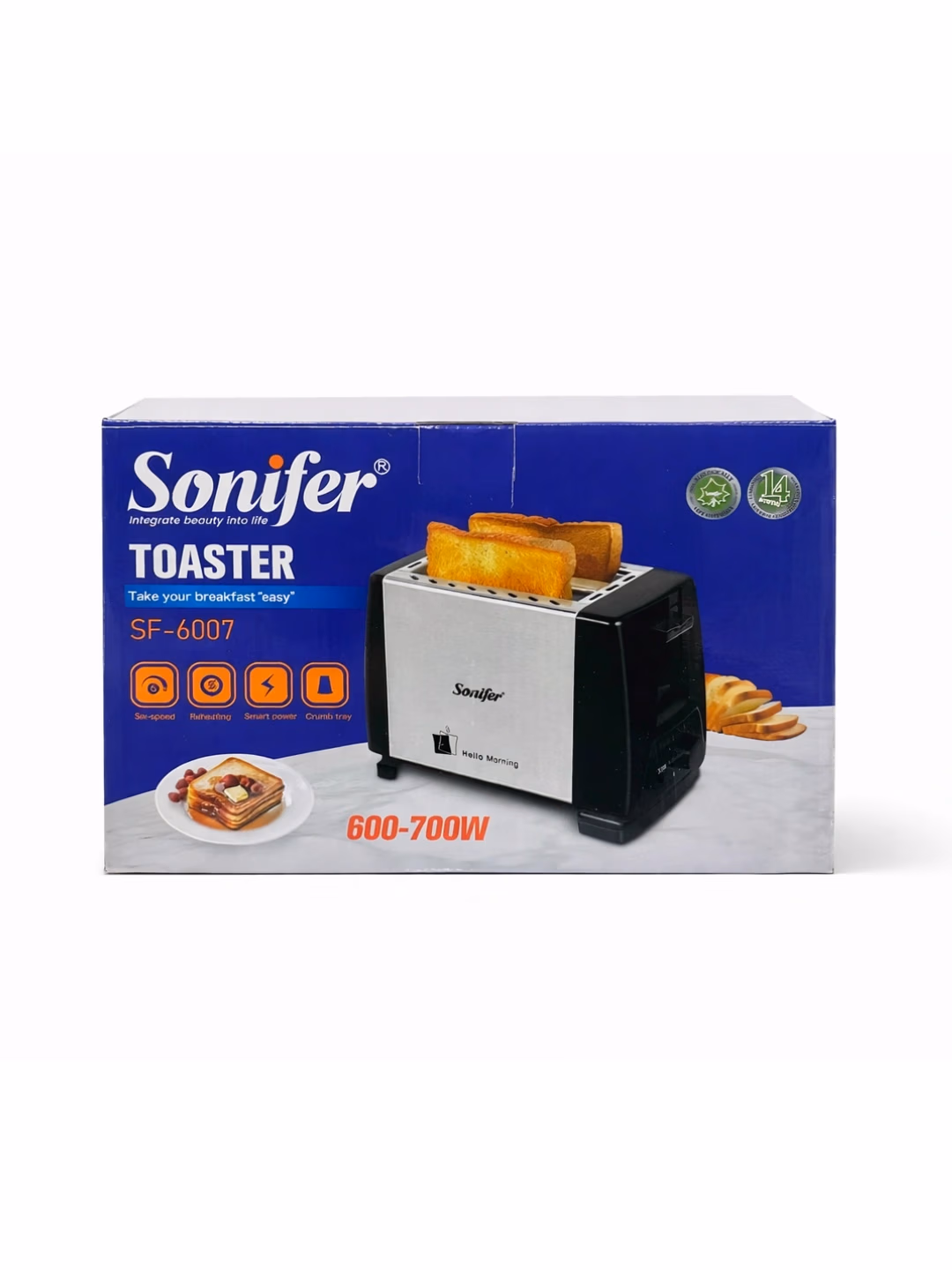 Toster Sonifer SF-6007, 700 Vt, kumushrang-qora - 5