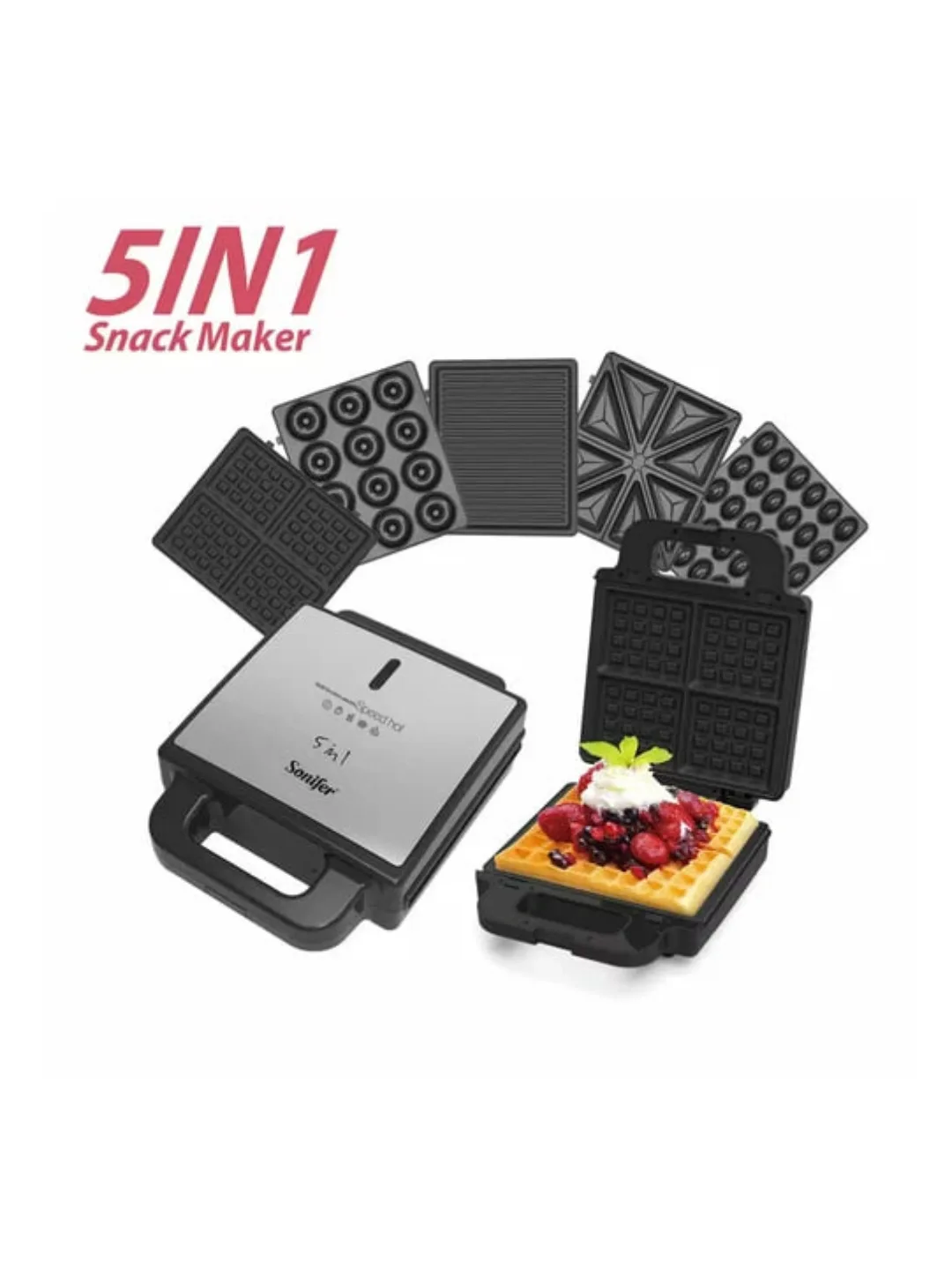 Sendvich va vafli pishirgich Sonifer SF-6143, qora