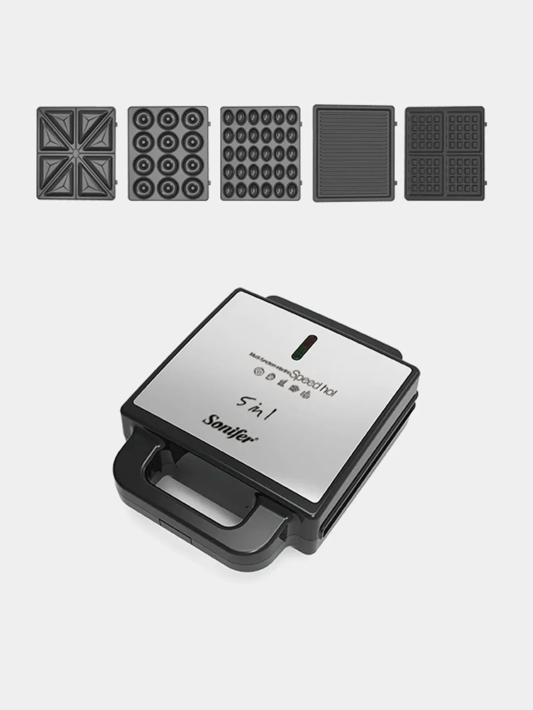 Sendvich va vafli pishirgich Sonifer SF-6143, qora