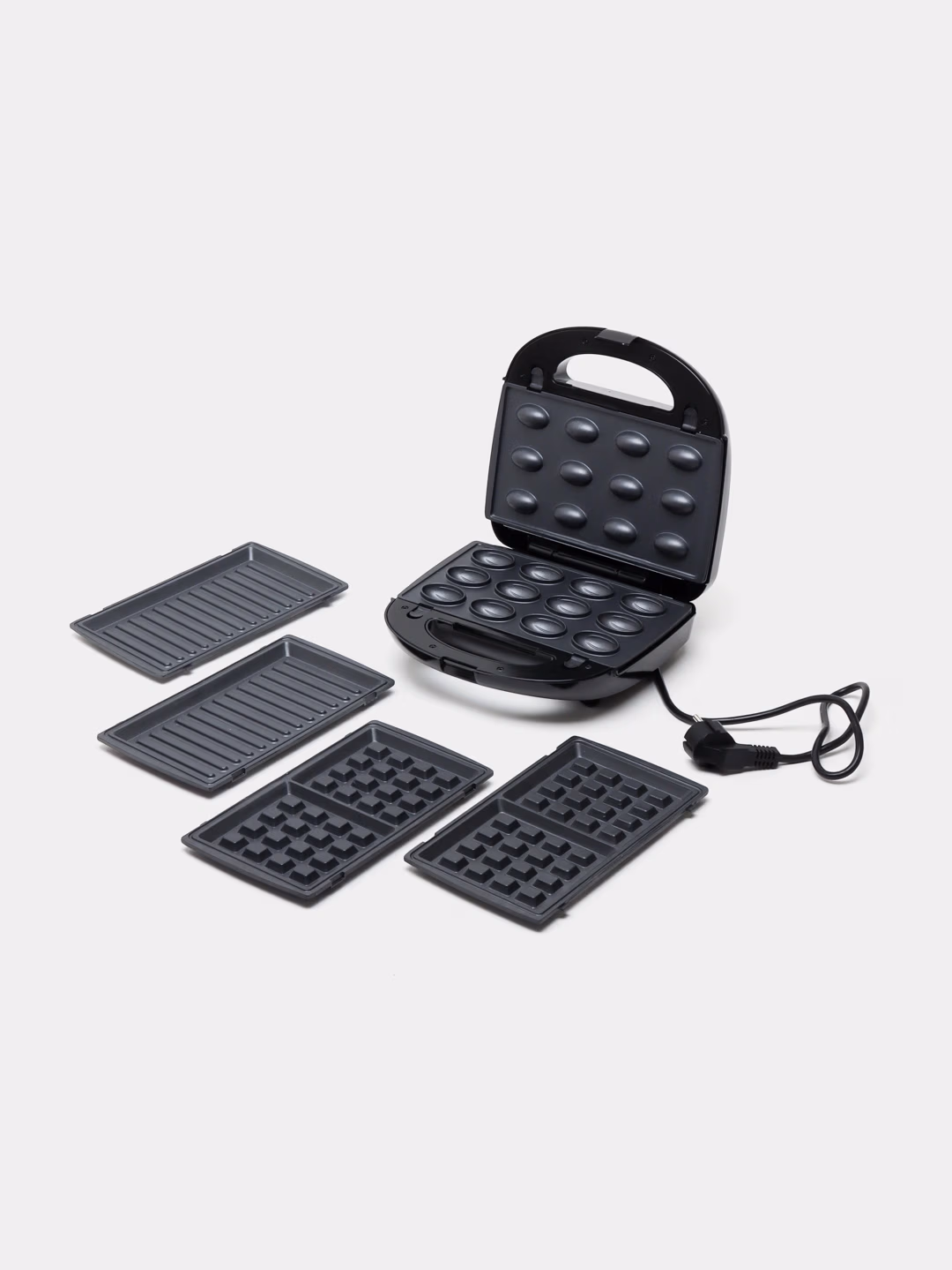 Sendvich va vafli pishirgich Sonifer SF-6153, qora-kumushrang