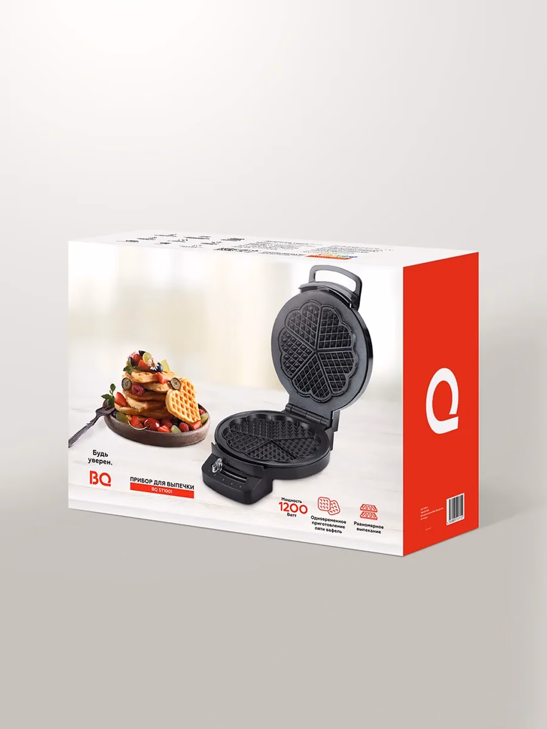 Mini vafli pishirgich BQ ST1001, 1200 Vt, qora - 9