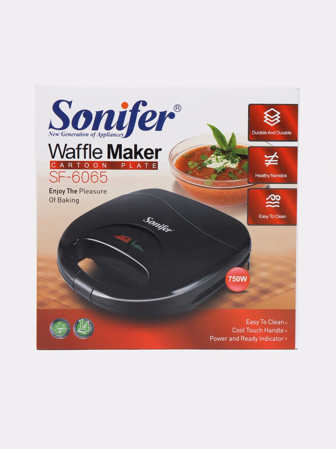 Elektr vafli pishirgich Sonifer SF-6065, qora - 5