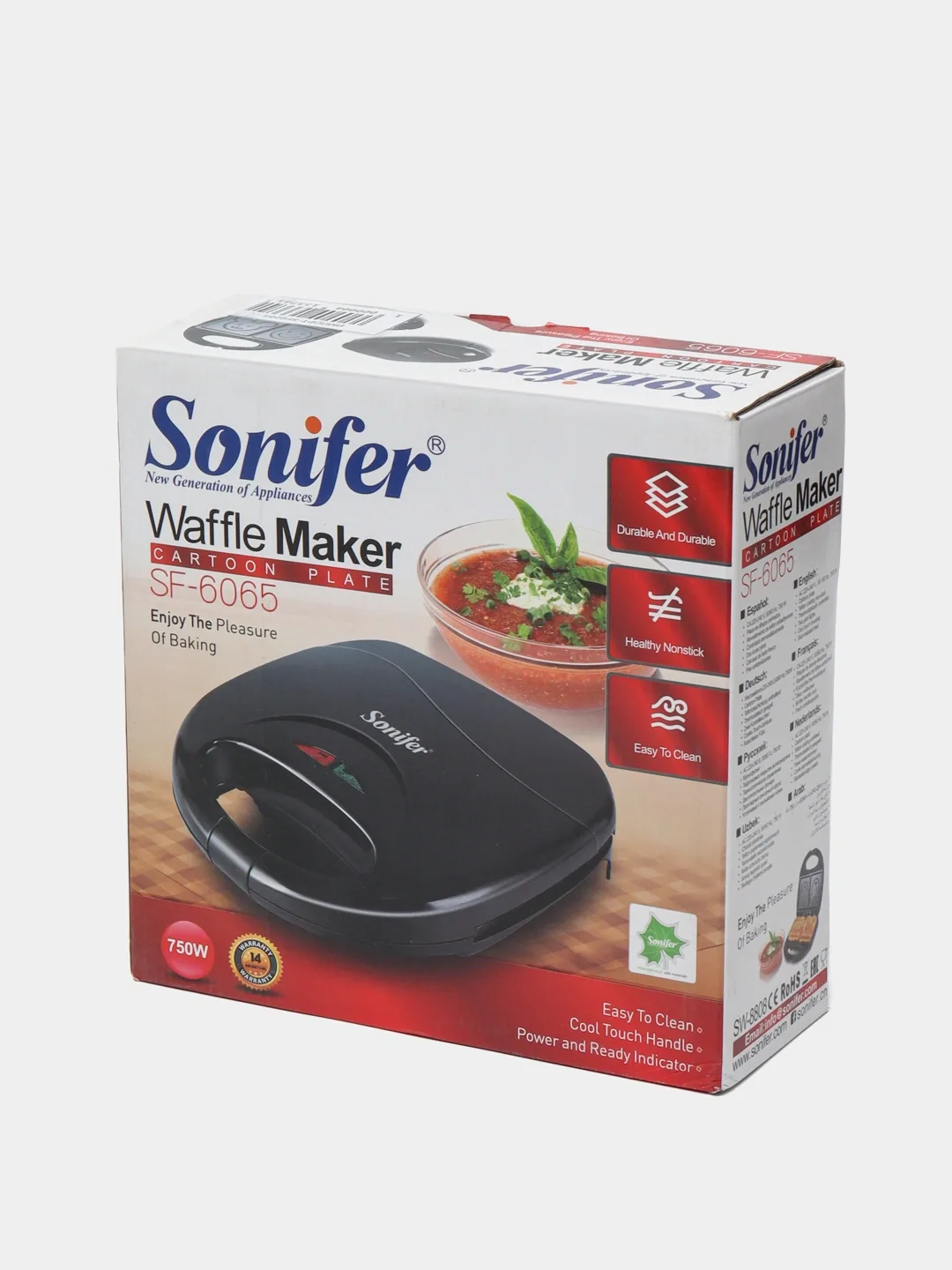 Elektr vafli pishirgich Sonifer SF-6065, qora