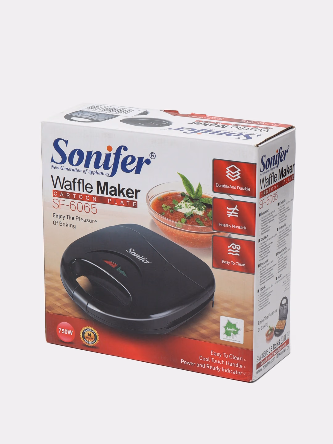 Elektr vafli pishirgich Sonifer SF-6065, qora - 6
