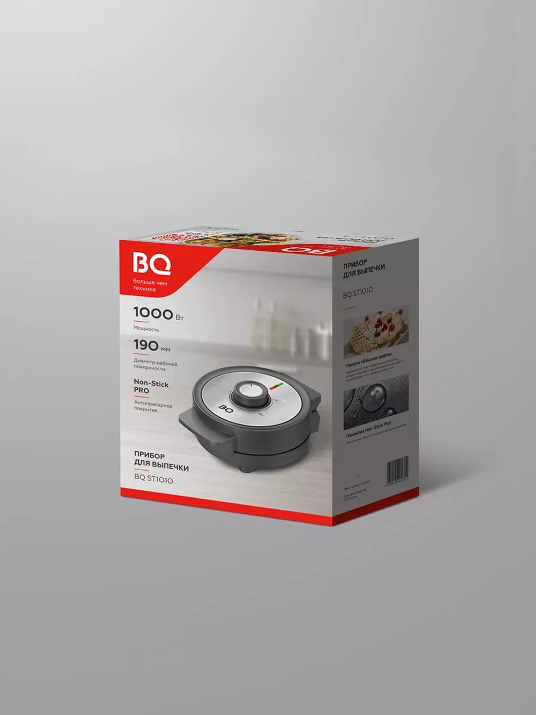 Elektr vafli pishirgich BQ ST1010, 1000 Vt, qora