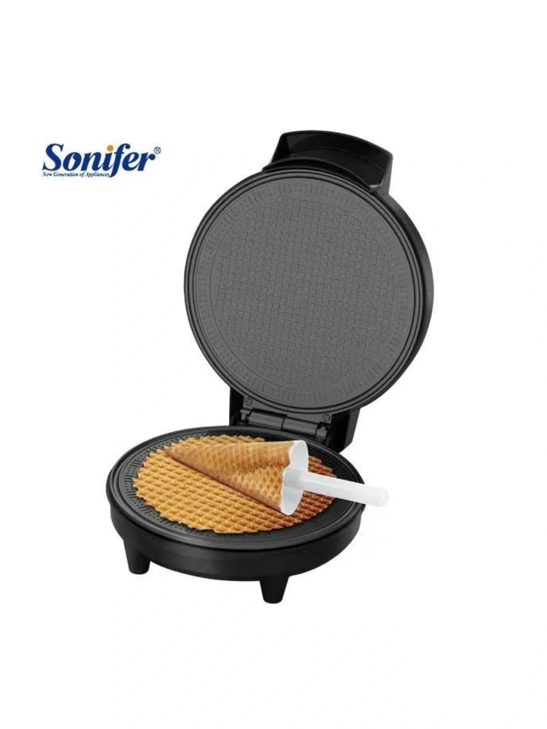 Elektr vafli pishirgich Sonifer SF-6094, 1000 Vt, qora