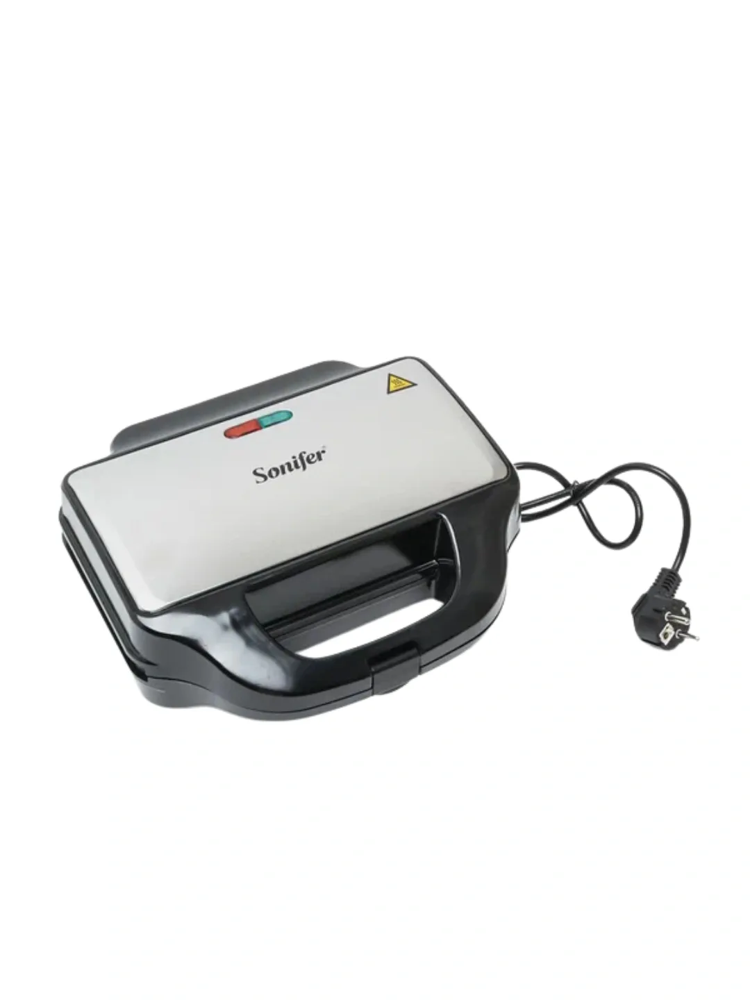 Sendvich va vafli pishirgich Sonifer SF-6166, 1000 Vt, qora-kumushrang