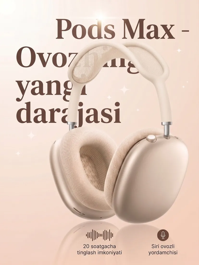 Беспроводные Bluetooth наушники Apple PODS-MAX-LUX-TITAN, Титан