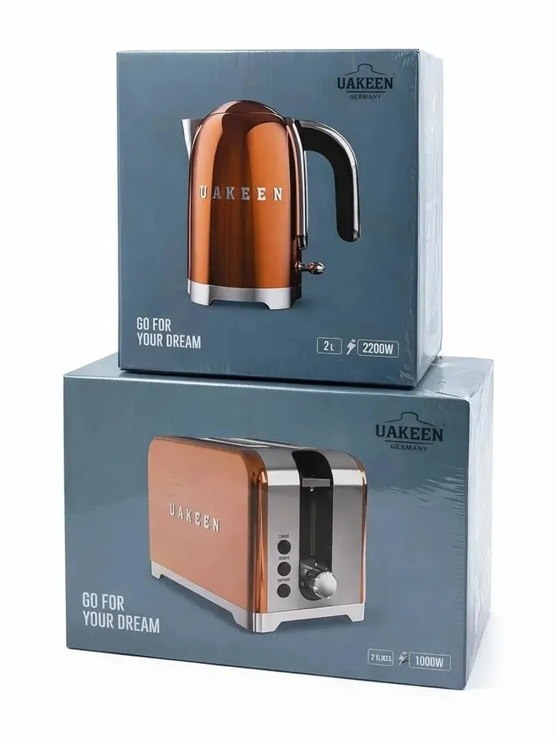 UAKEEN Toaster non qovuruvchi apparat, Jigarrang rang
