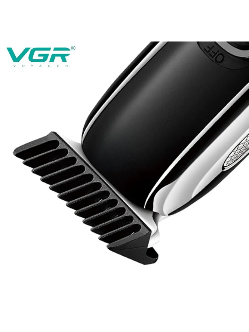 Профессиональный триммер для волос и бороды VGR V-020, Черный / Серебристый