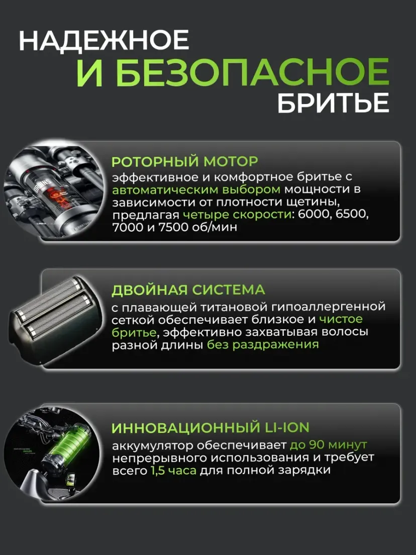 Профессиональный триммер для волос и бороды VGR V-337, Титан